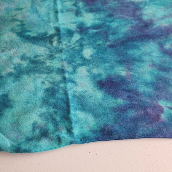 NWT Zerya Tie Dye Blue Teal Cotton Tank Top Women's Yoga Shirt Hand-Dyed - Picture 2 of 3